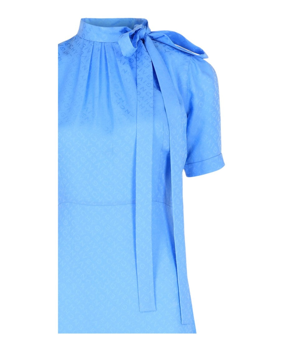 Givenchy Monogram-Jacquard Silk Midi Dress