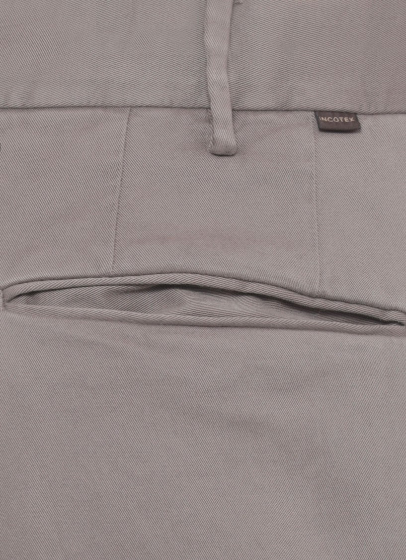 Incotex Tailored Grey Cotton Pants With Versatile Design