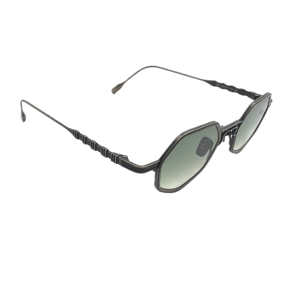 Capote Eyewear Antique Gold Guri Titanium Geometric Sunglasses