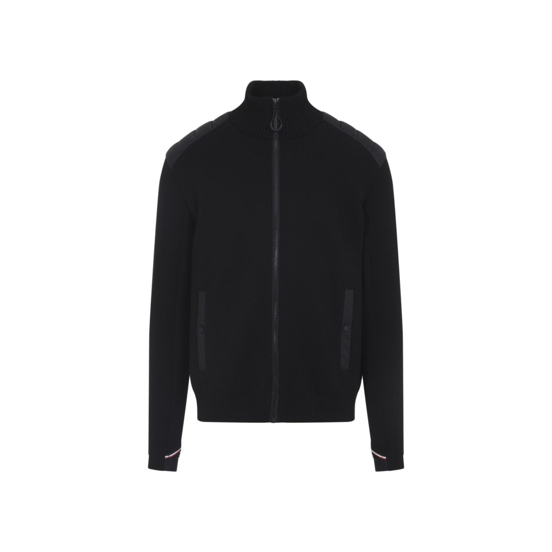 Moncler Grenoble Black Virgin Wool Cardigan