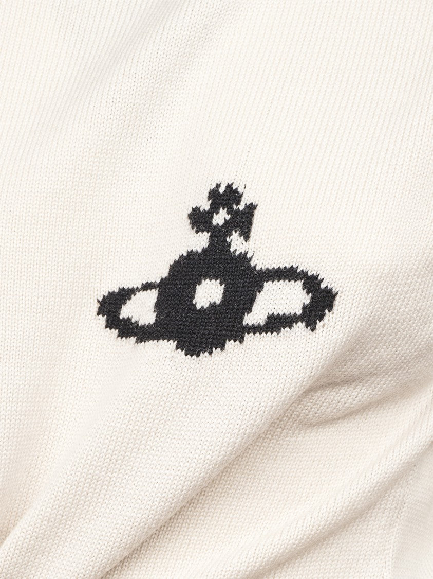 Vivienne Westwood Two-Tone Katie Emblem Knitted Wool Sweater