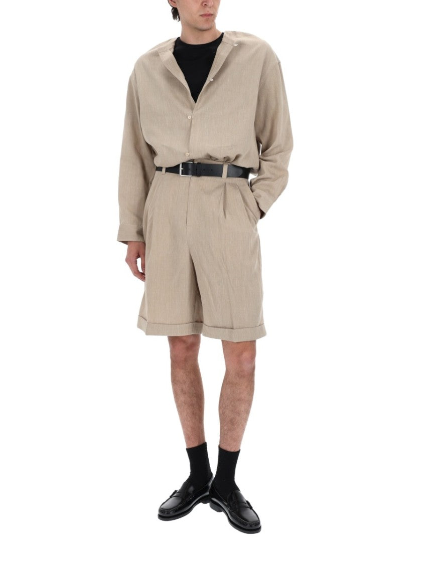 Jacquemus Pastro High-Waisted Pleated Tailored Shorts