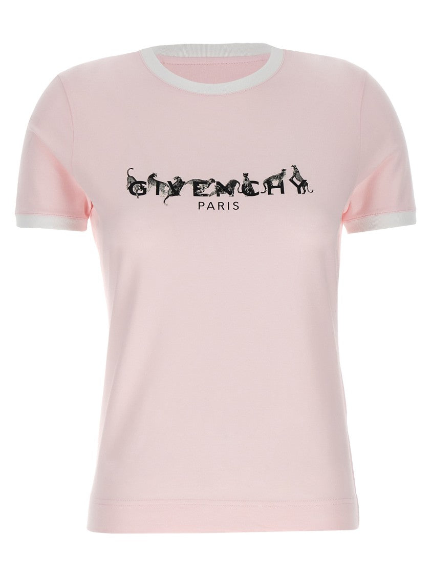 Givenchy Fitted Crewneck T-Shirt With Playful Logo Print
