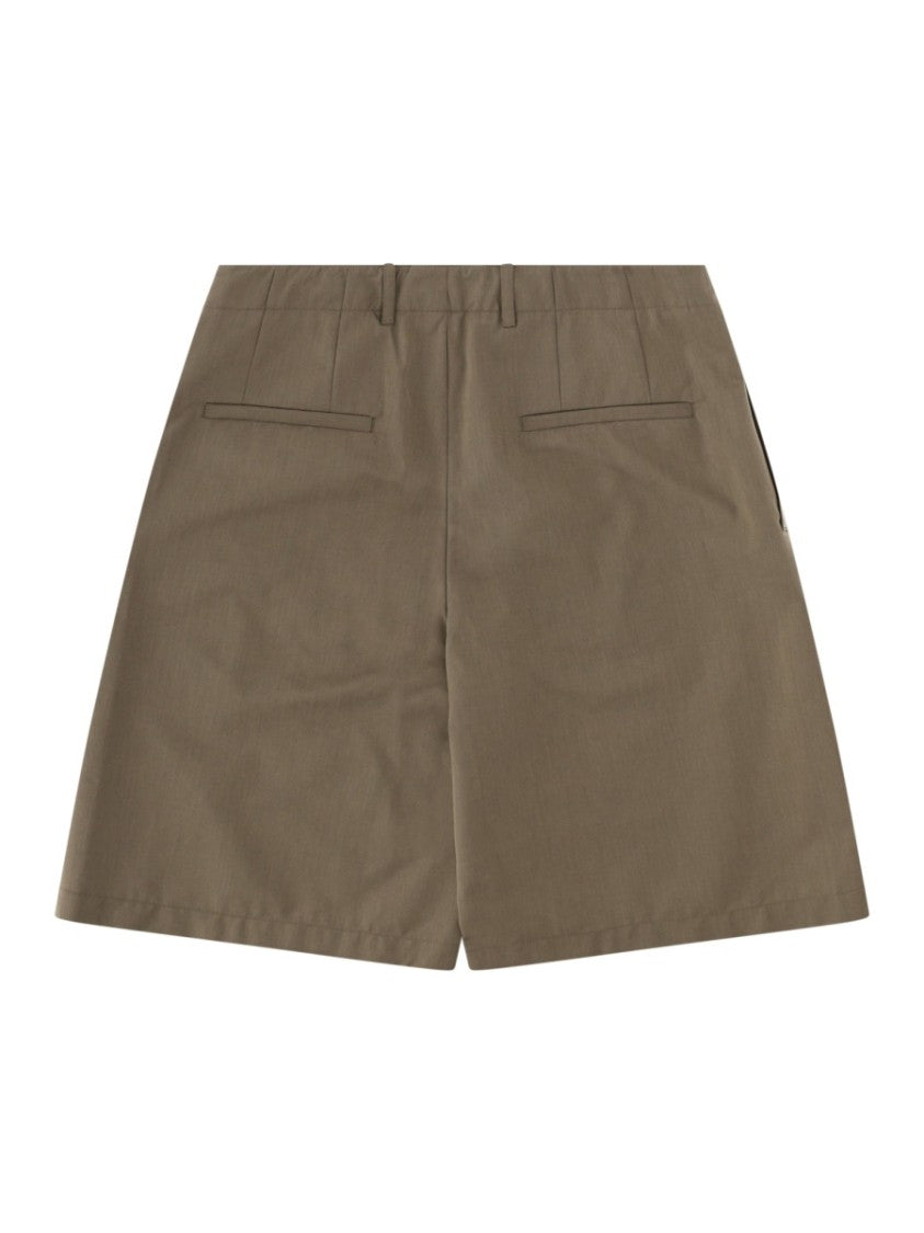 Our Legacy Neutrals Bridge Relaxed Fit Pleated Shorts