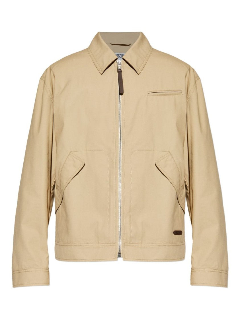 Moschino Beige Jacket With Dual Pockets