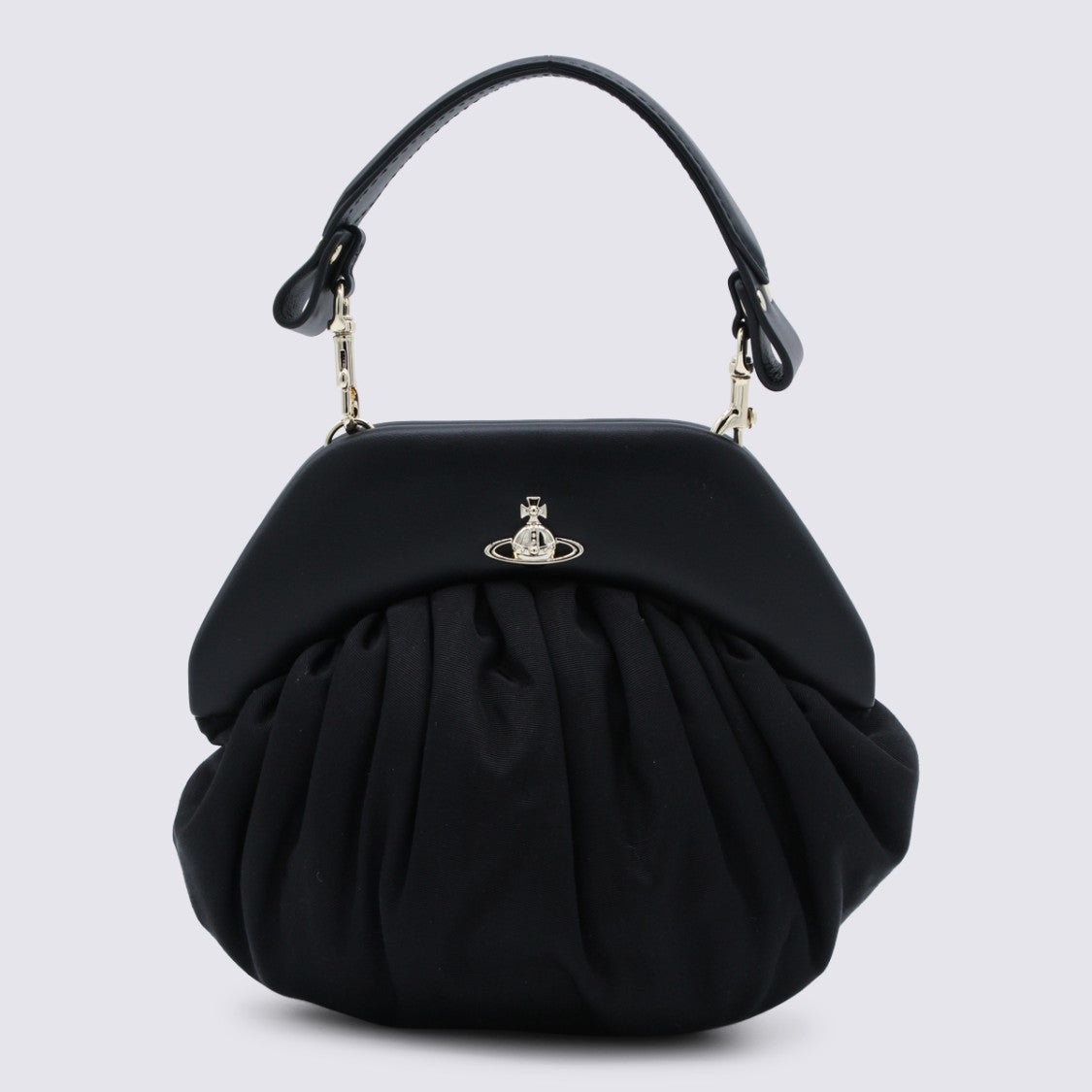 Vivienne Westwood Black Structured Top Handle Bag