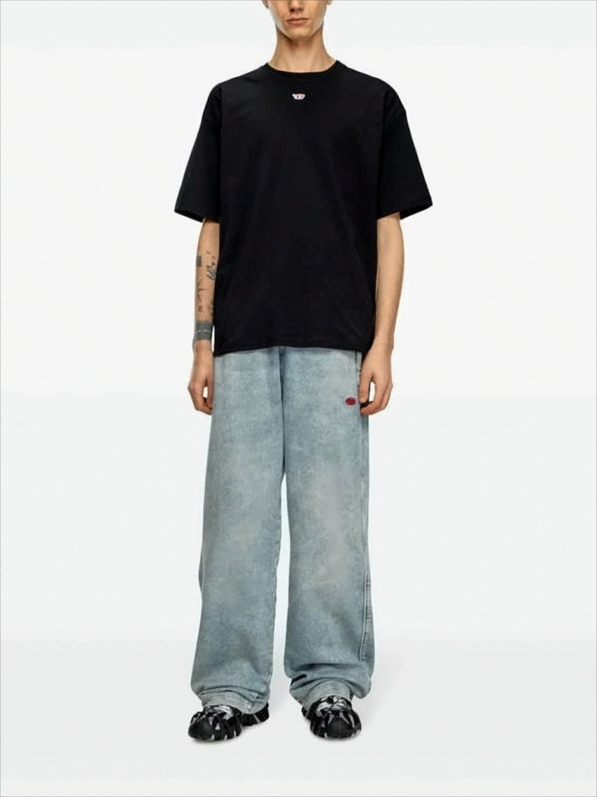 Diesel Relaxed-Fit Black Cotton T-Shirt