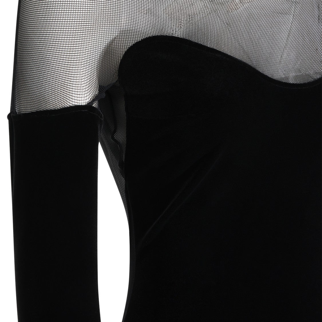 Elisabetta Franchi Black Sheer High Neck Evening Dress