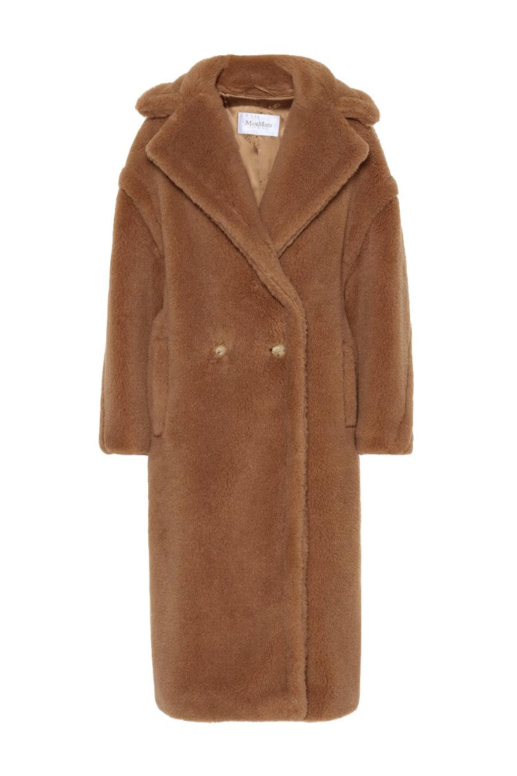 Max Mara Camel Teddy Plush Double-Breasted Camel Coat