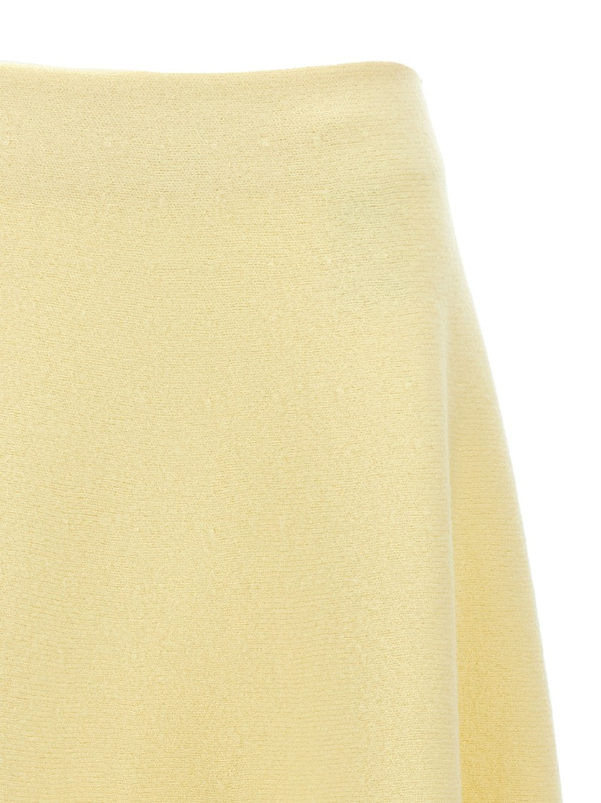 Jil Sander Flared Wool Skirt With Discreet Zipper Closure