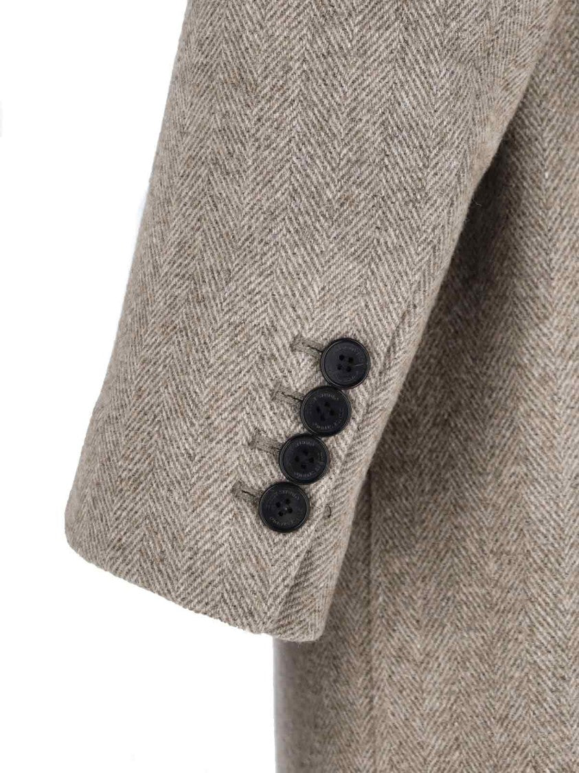 Dunst Double-Breasted Wool Coat – Beige