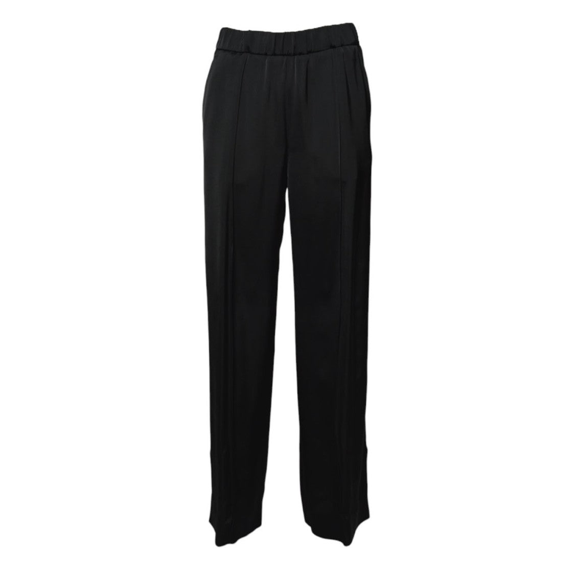 Jil Sander Black Viscose Satin Flare Trousers