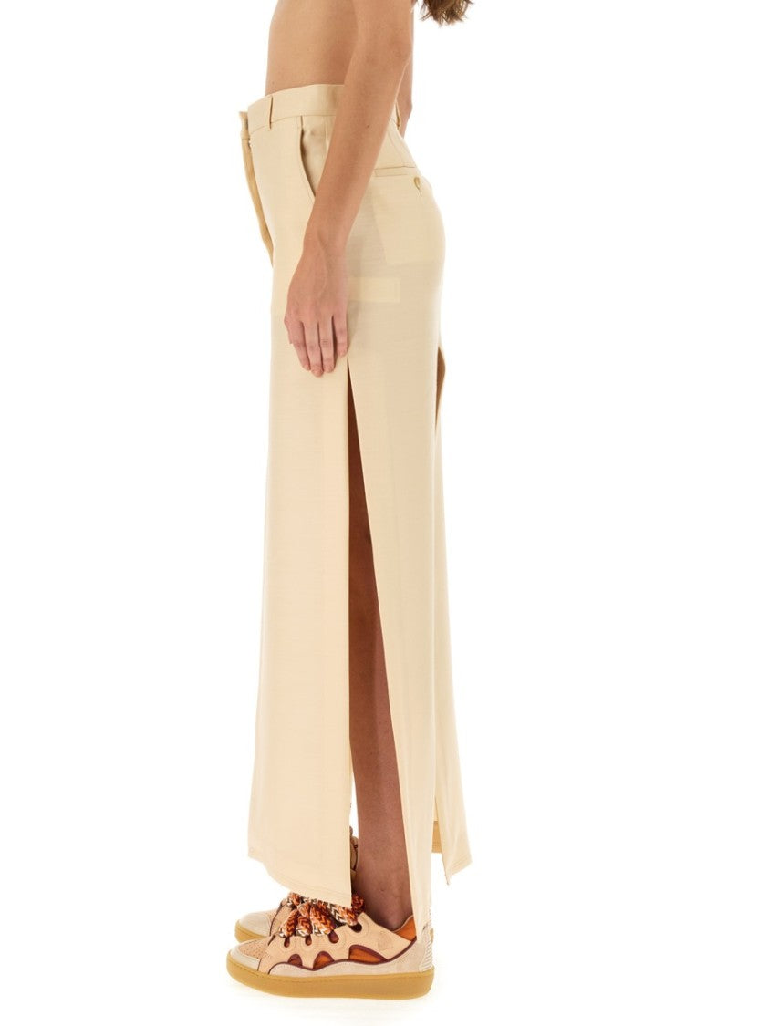 Lanvin Floor-Length Tailored Skirt With Concealed Closure