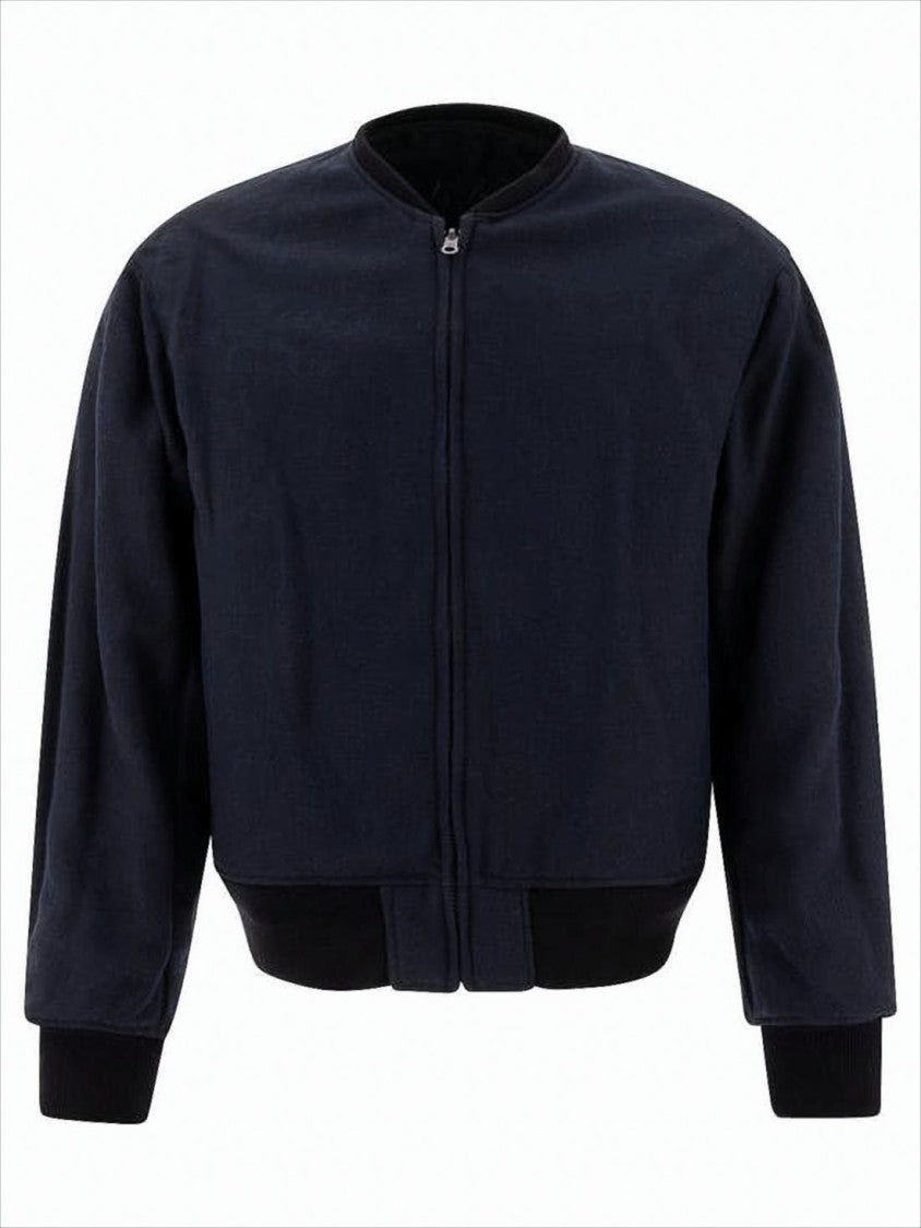 Visvim Black Jacket With Stand Collar