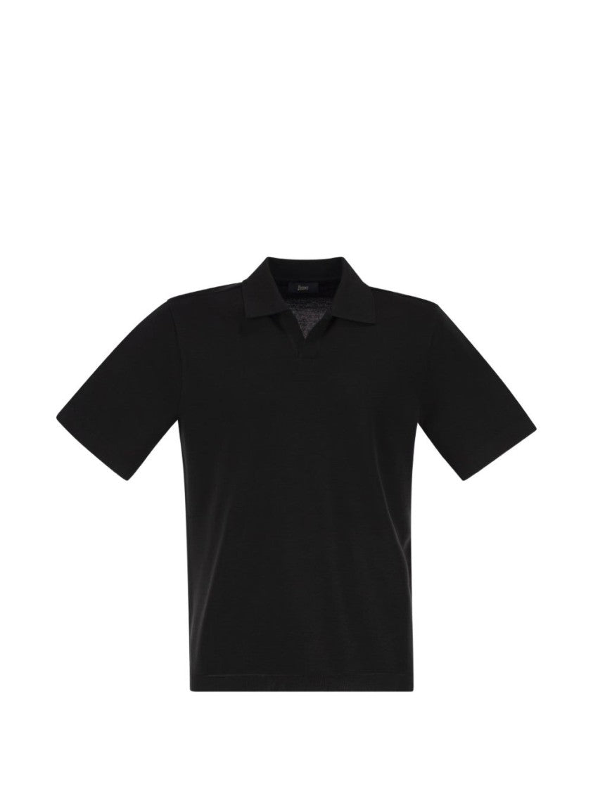 Herno Black Classic Refined Polo Shirt