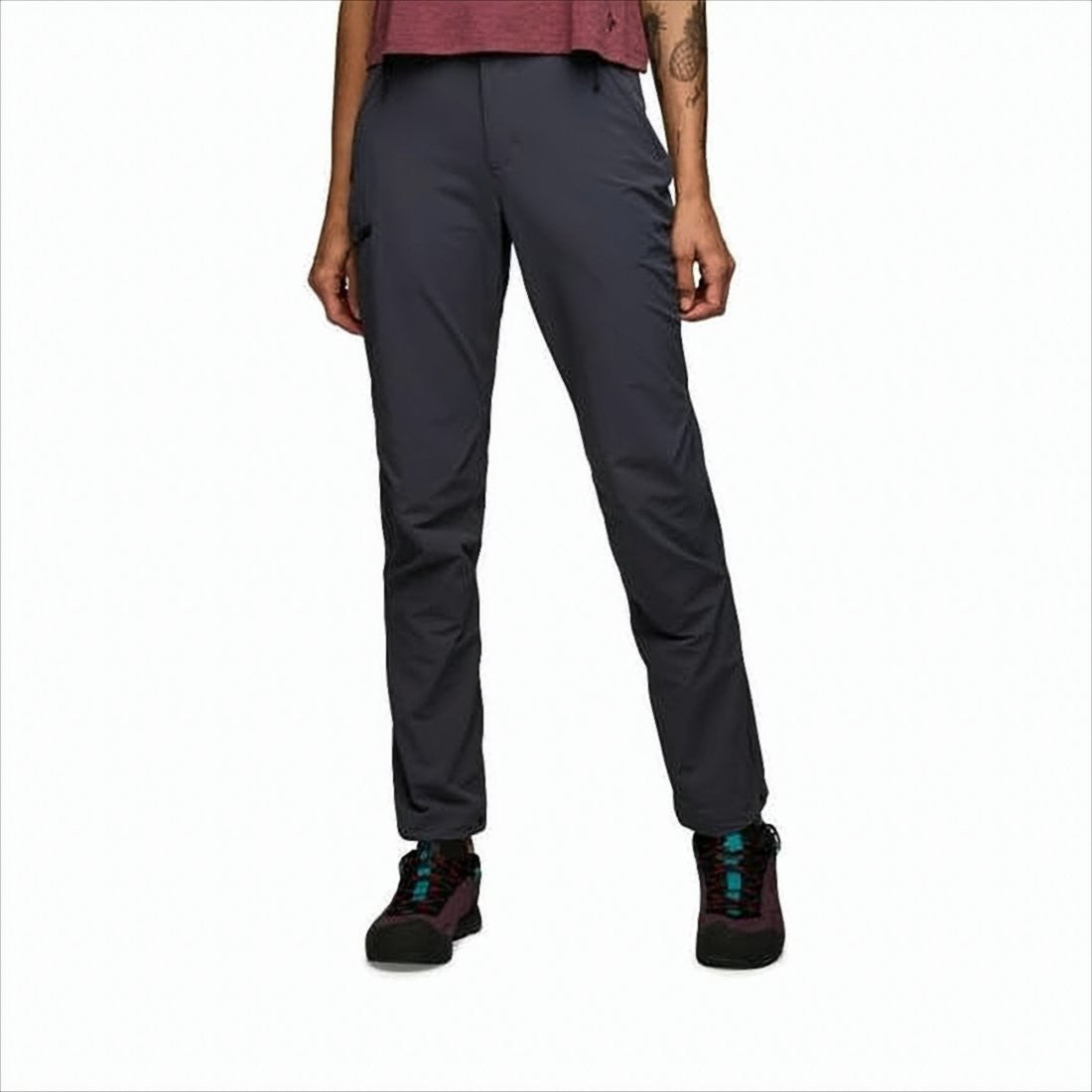 Black Diamond Straight Black Pants With Streamlined Silhouette And Tailored Fit