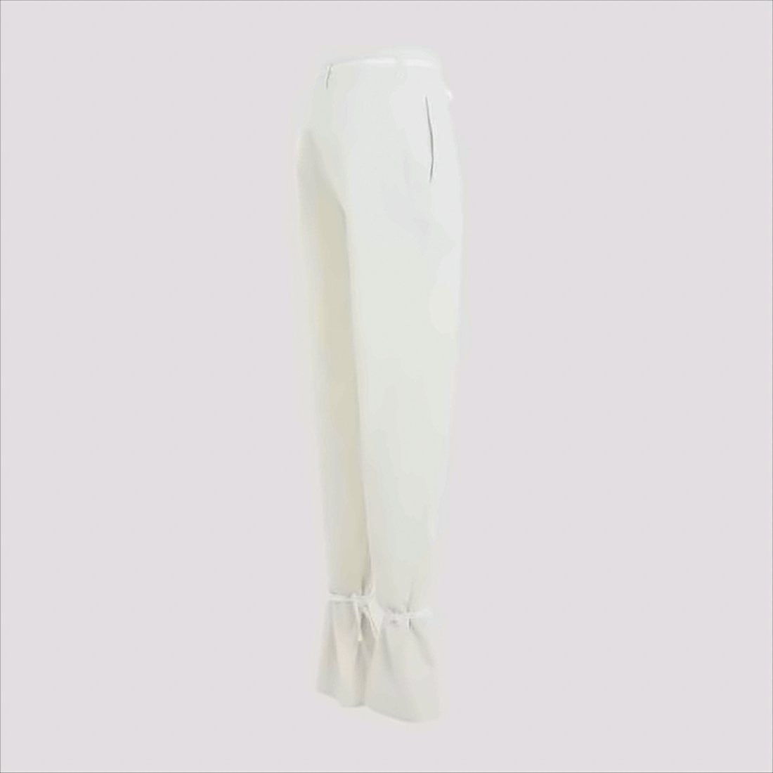 Lemaire Relaxed Fit Straight Pants With Drawstring Waist And Flared Cuffs