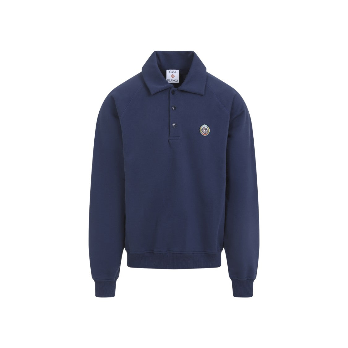 Casablanca Dress Blues Cotton Collar Sweatshirt