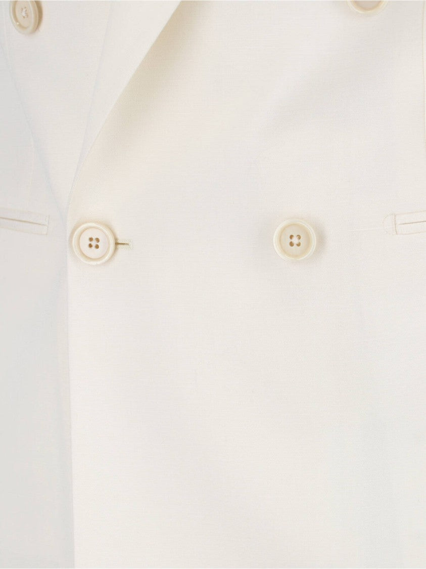 Lardini Double-Breasted White Jacket