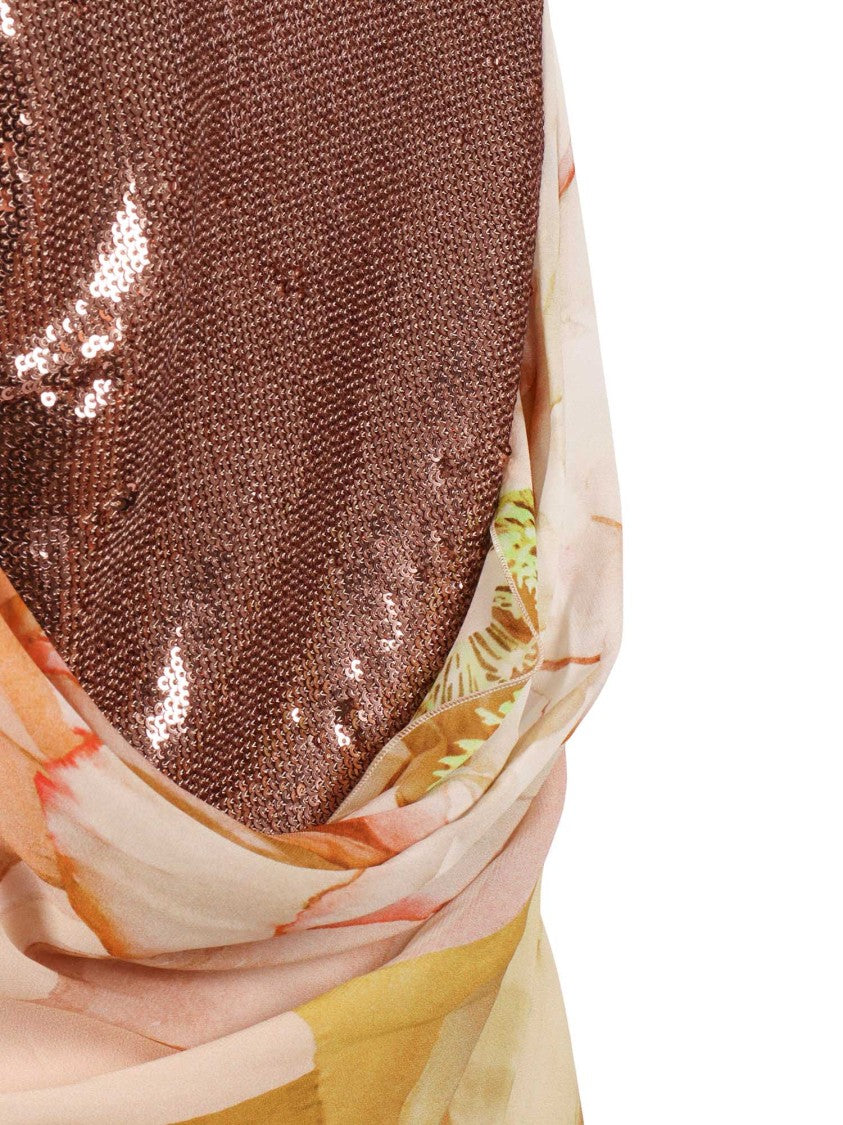 Clips Pastel Floral Sequined Maxi Dress
