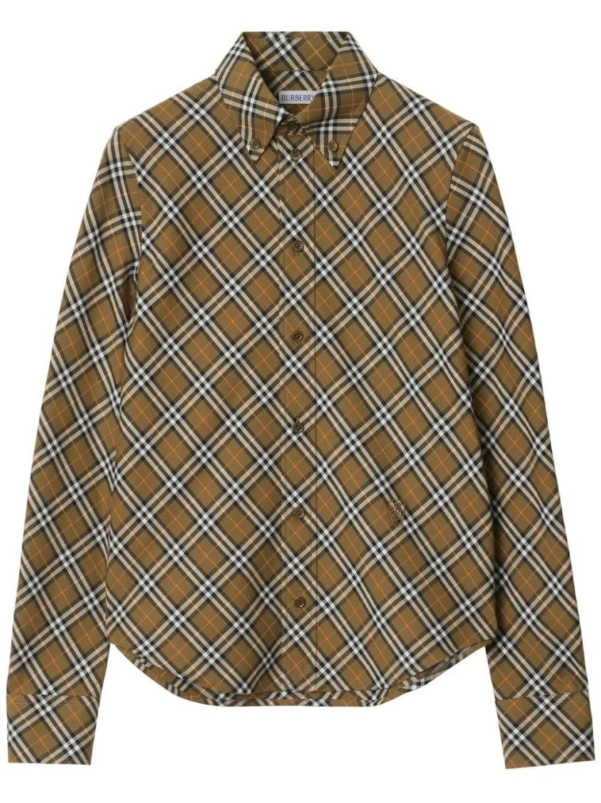 Burberry Brown/Multicolour Cotton Check Shirt