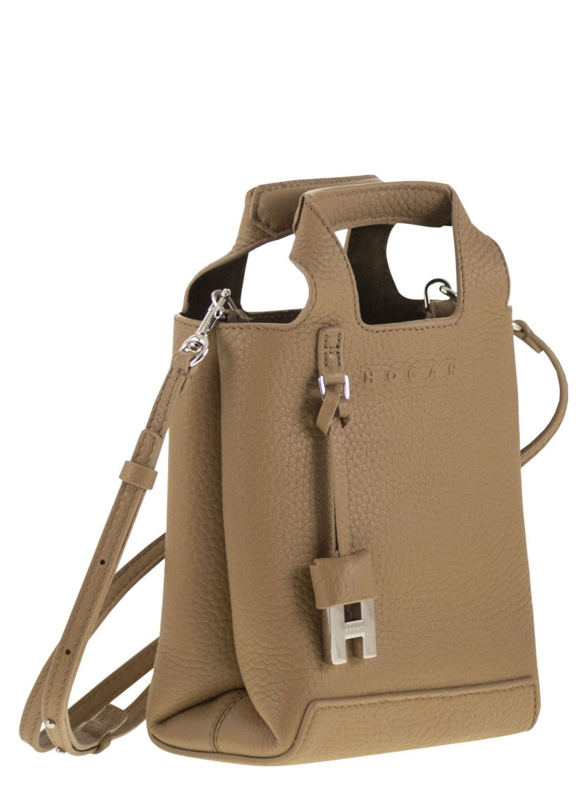 Hogan H01r - Handbag In Hammered Leather