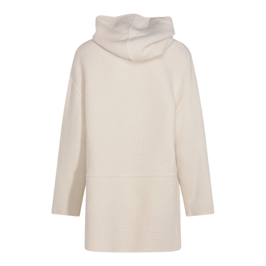 Malo Long Hooded Sweater With Front Zipper