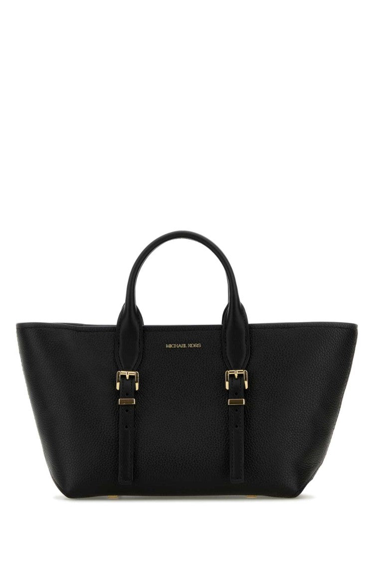 Michael Michael Kors Black Leather Moore Shopping Bag