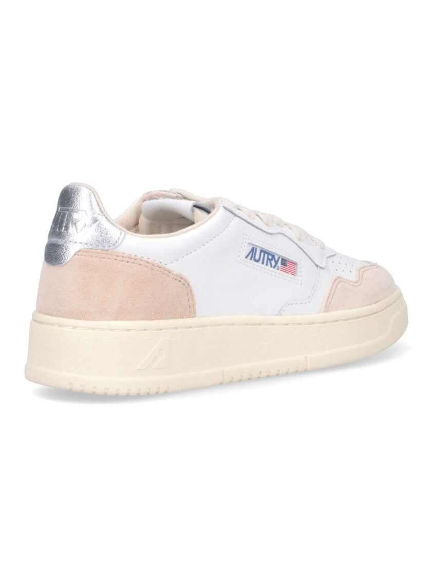 Autry White Medalist Suede Overlays Sneakers