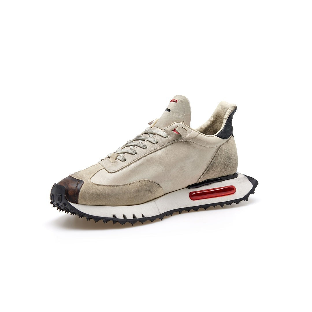 Bepositive Space Race - Distressed Leather Sneakers