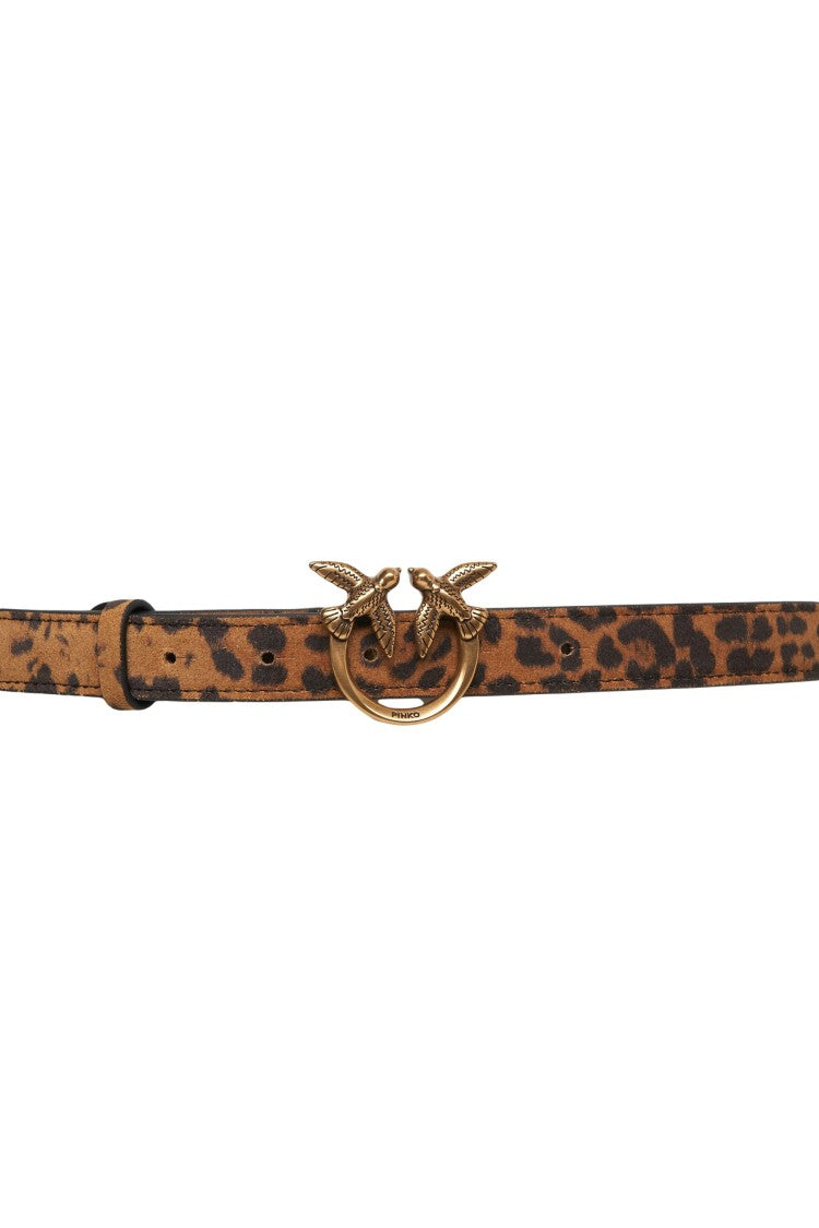 Pinko Narrow Belt With Distinctive Animal Print