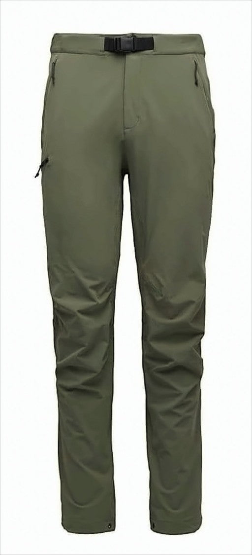 Black Diamond Straight-Fit Pants With Built-In Adjustable Belt