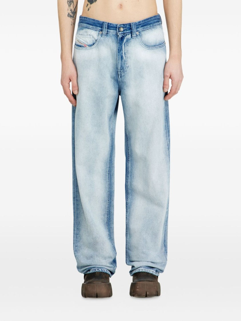 Diesel Silk And Nylon Blend Denim Jeans