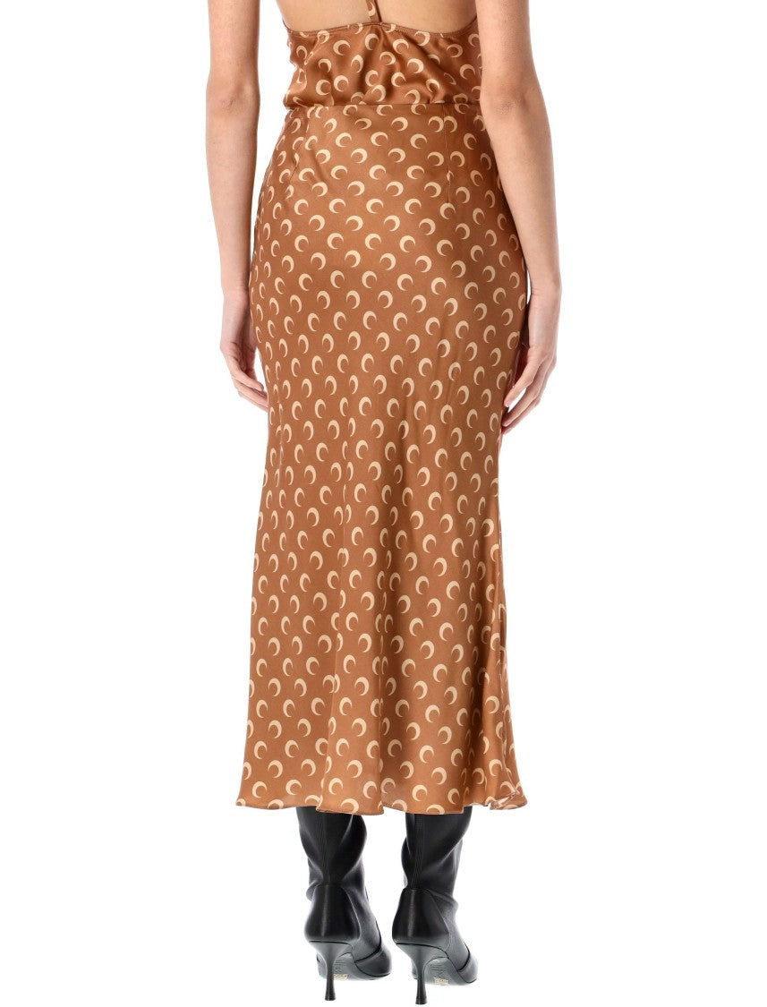 Marine Serre Satin Midi Skirt