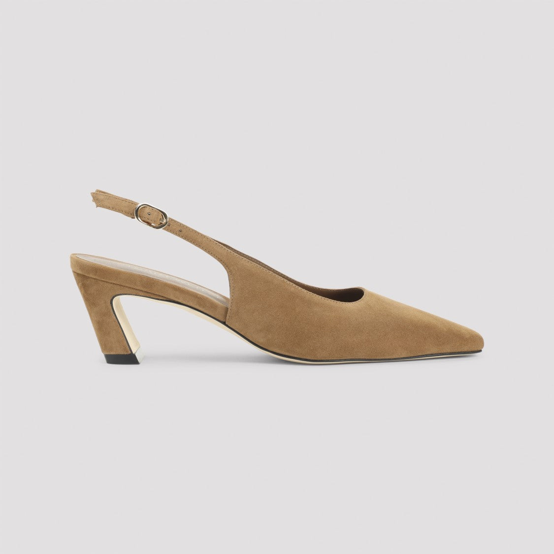 Stuart Weitzman Pointed Toe Suede Slippers
