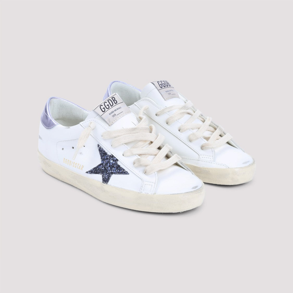 Golden Goose Leather Sneakers With Sparkling Star Detail