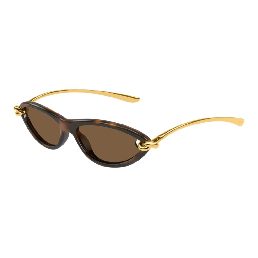 Bottega Veneta Bv1390s Cat-Eye Tortoiseshell Sunglasses