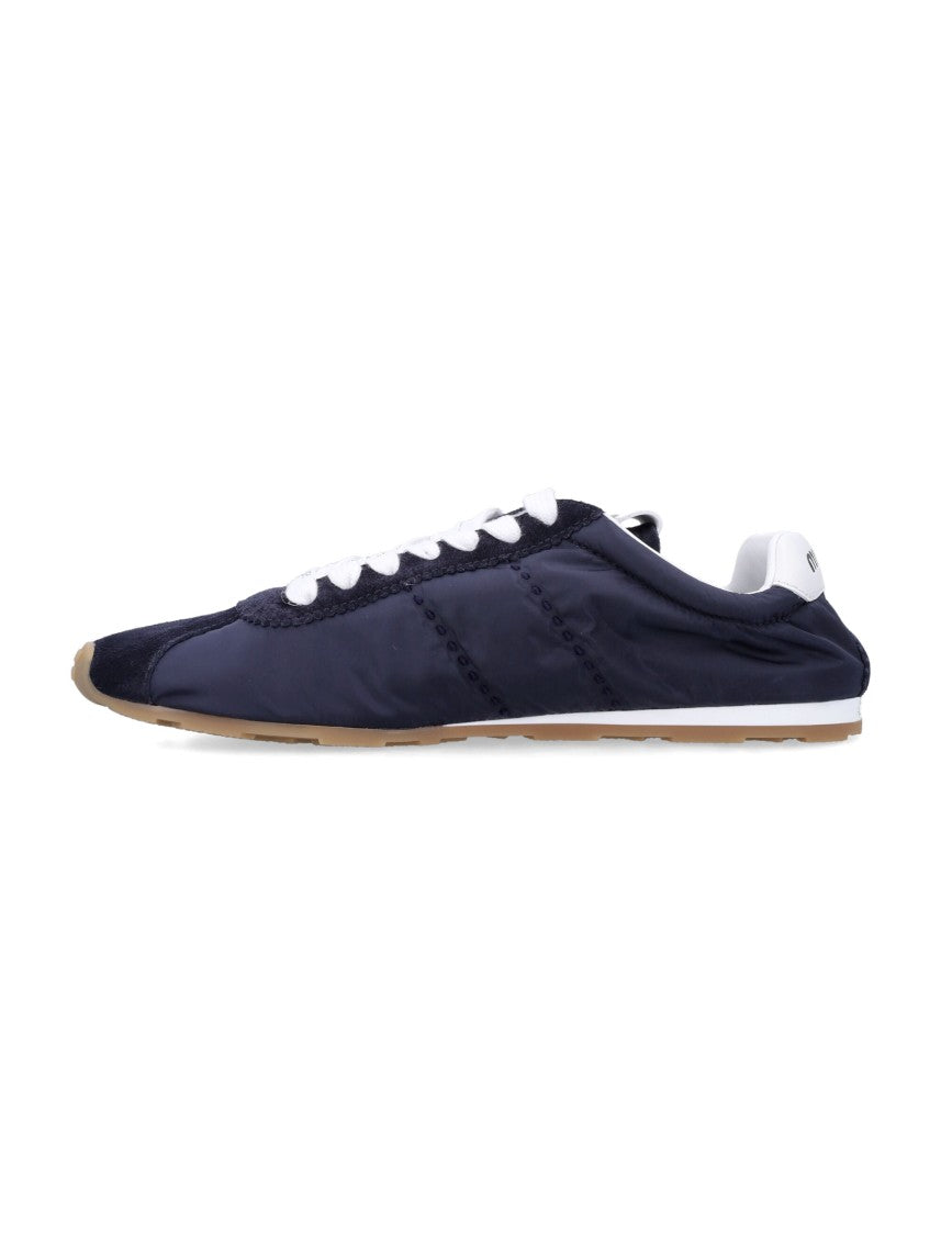 Miu Miu Plume Technical Fabric And Suede Sneakers
