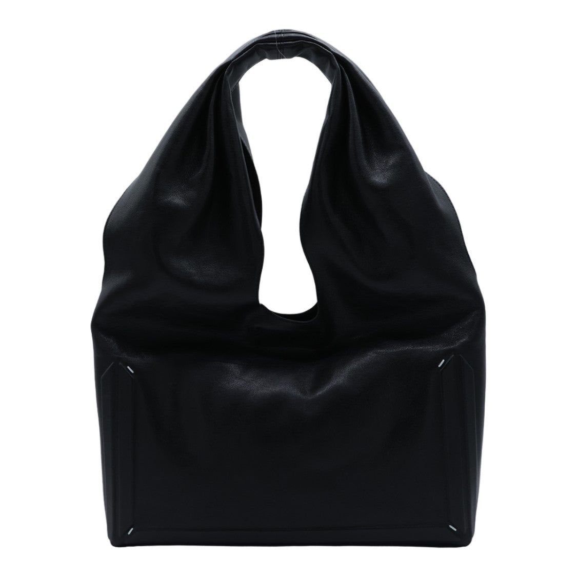 Maison Margiela Soft-Structured Black Bag With Rounded Handle And Subtle Accents