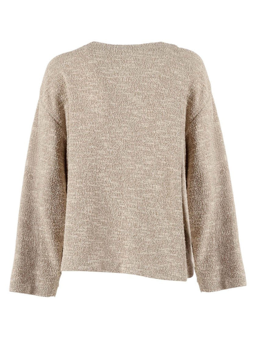 Emporio Armani Boxy Textured Round Neck Blazer