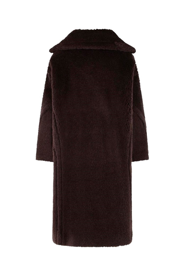Max Mara Dark Brown Tedgirl Plush Double-Breasted Alpaca-Blend Coat
