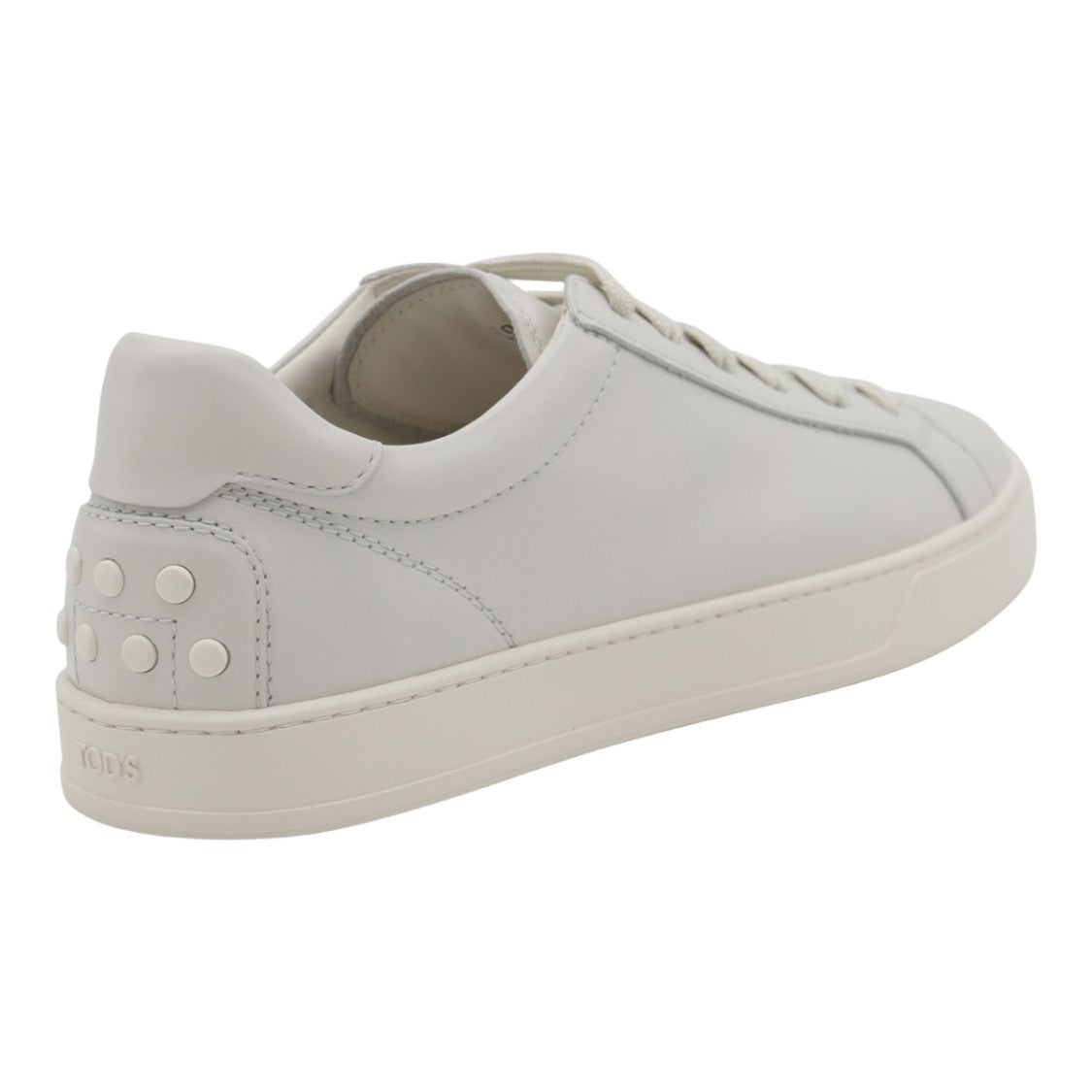 Tod's Monochromatic White Sneakers With Textured Heel Detail