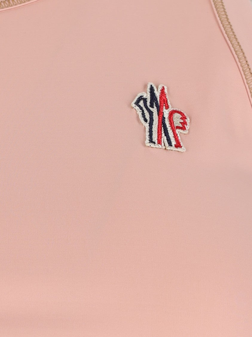 Moncler Grenoble Logo Tank Top, In Pink Nylon