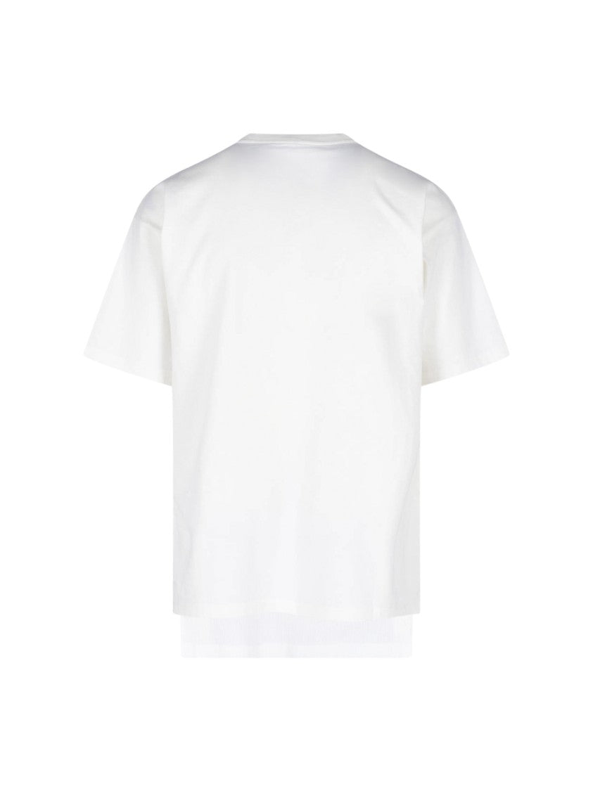 Maison Margiela Asymmetrical Hem White Cotton T-Shirt