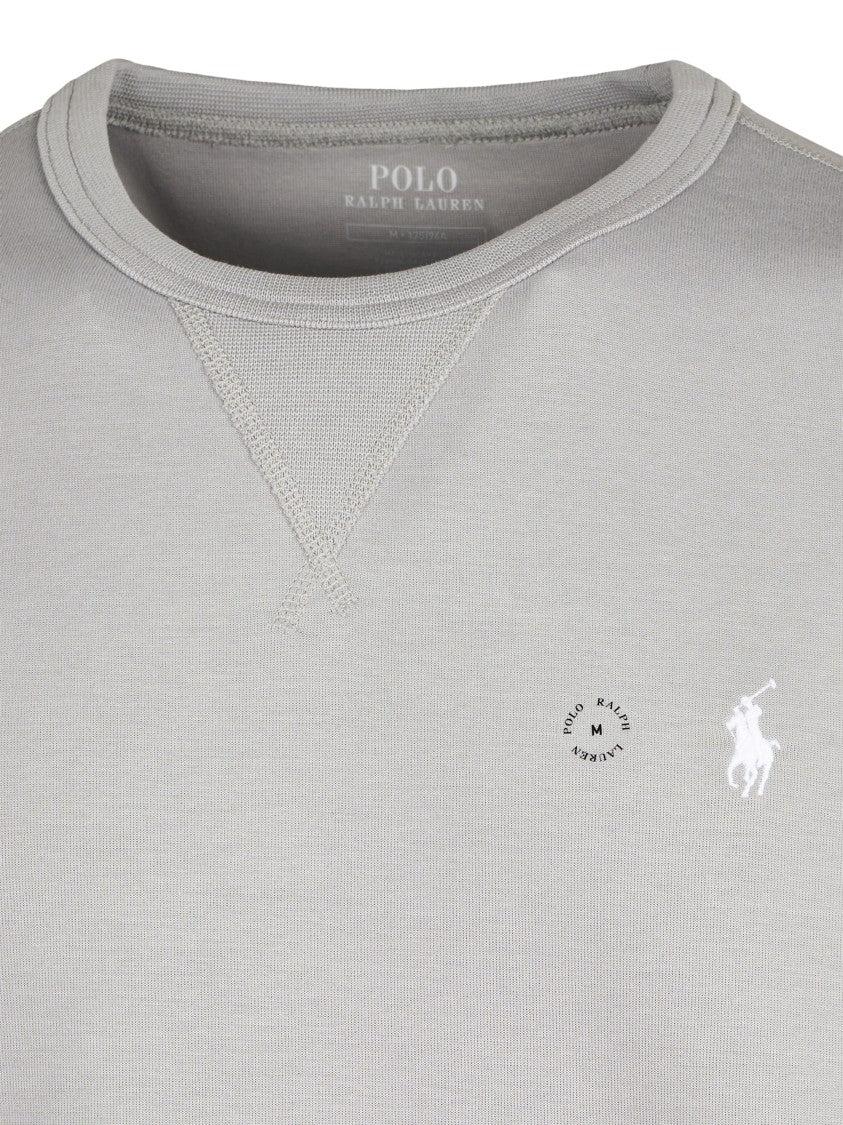 Polo Ralph Lauren Grey Sweater With Subtle Stitch Detail