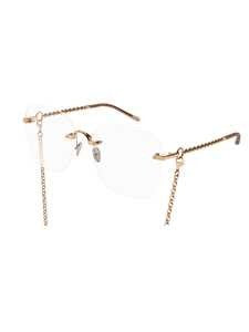 Pomellato Metallic Optical Frames With Delicate Chain Detail