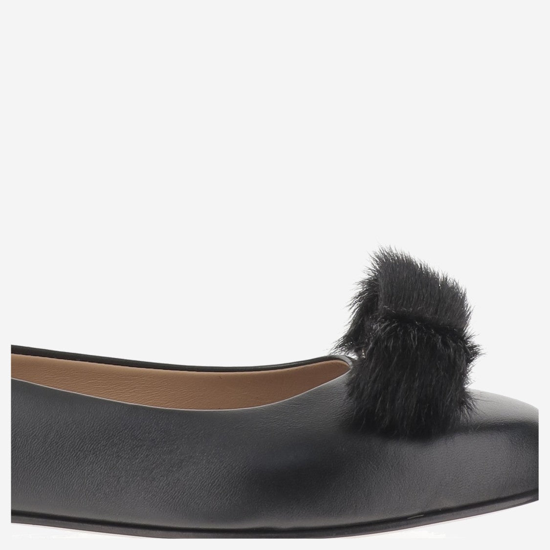 Salvatore Ferragamo Leather Bow Ballet Flats