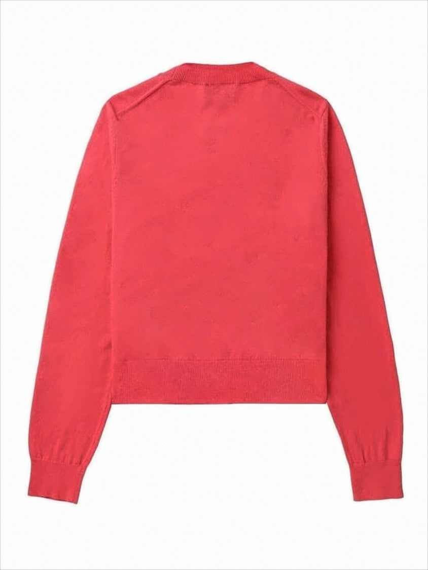 A.P.C. Cropped Cardigan With V-Neckline And Ribbed Details