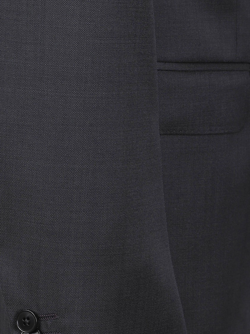 Zegna Tailored Black Two-Piece Suit With Notched Lapel
