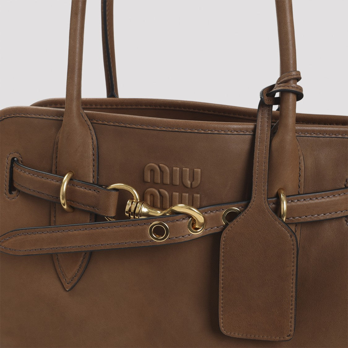 Miu Miu Aventure Rovere Lamb Leather Handbag